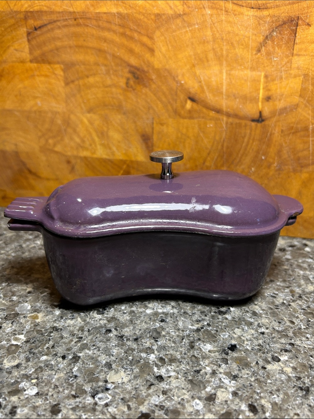 Cast iron eggplant 🍆 cocotte with lid